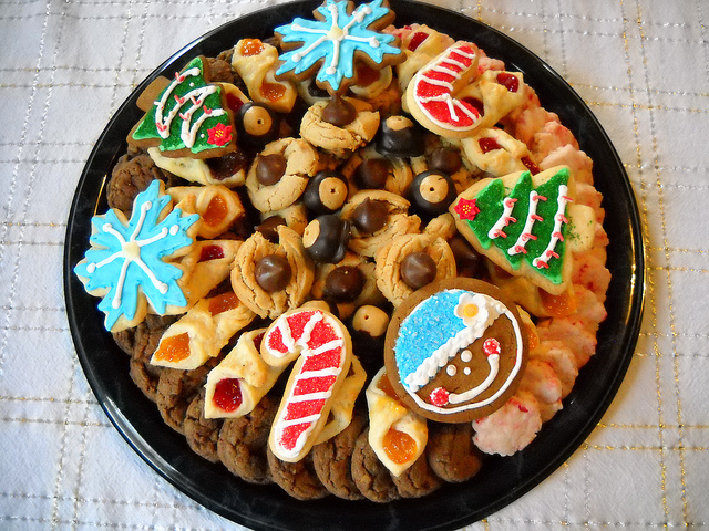 holiday cookie tray