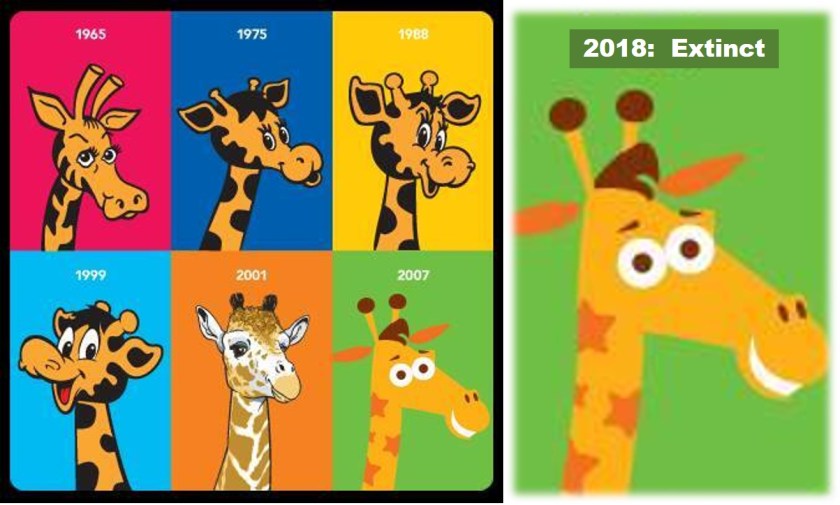 geoffrey the giraffe 2018 toys r us through the years